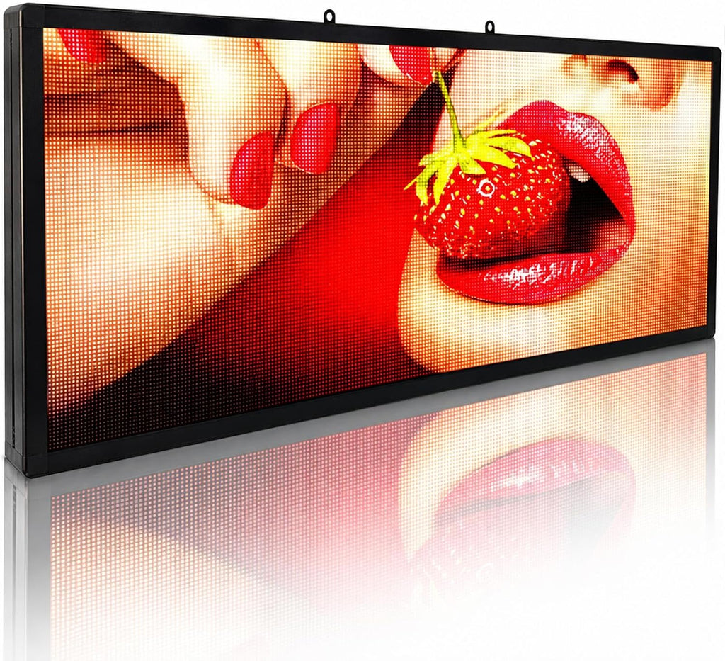 P3 Programmable Scrolling Custom Led Sign Outdoor Digital For Business Display Screen WiFi Control Electronic Message Board Store Advertising Ticker Word Light Bar Open Pixel Panel 40"x18'