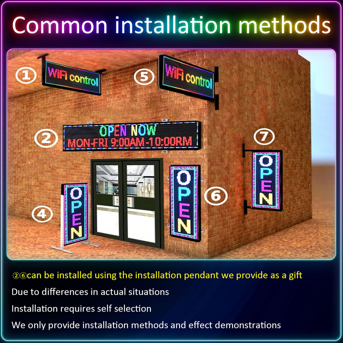 P3 Outdoor Programmable LED Sign, Full Color Digital Display for Business