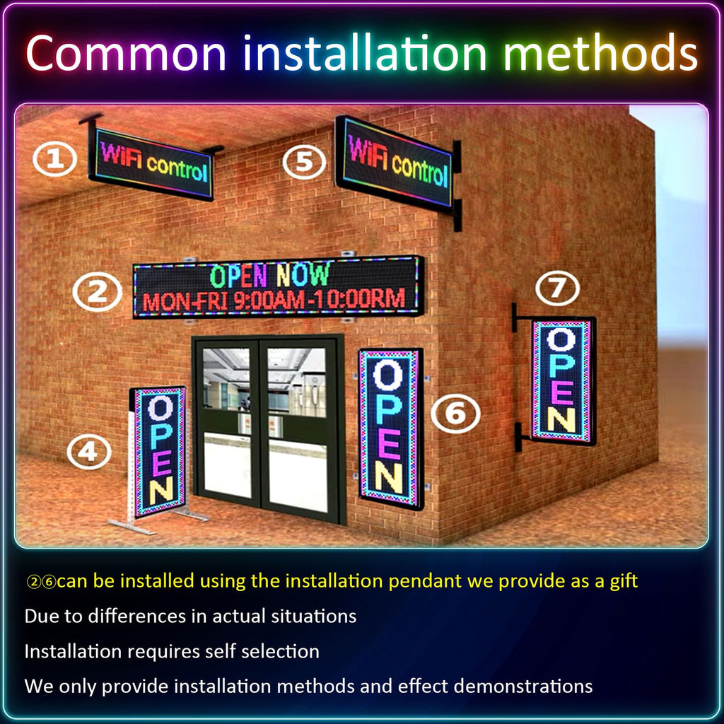 P3 Outdoor Programmable LED Sign, Full Color Digital Display for Business