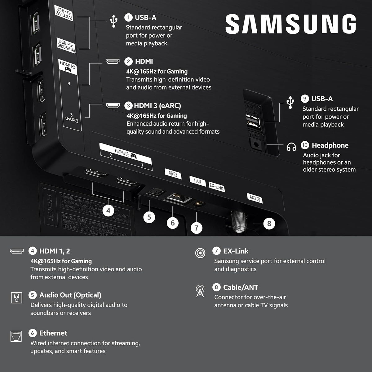 Samsung 55-Inch Class S90H Series, OLED, 4K, Smart TV, 2026 Model