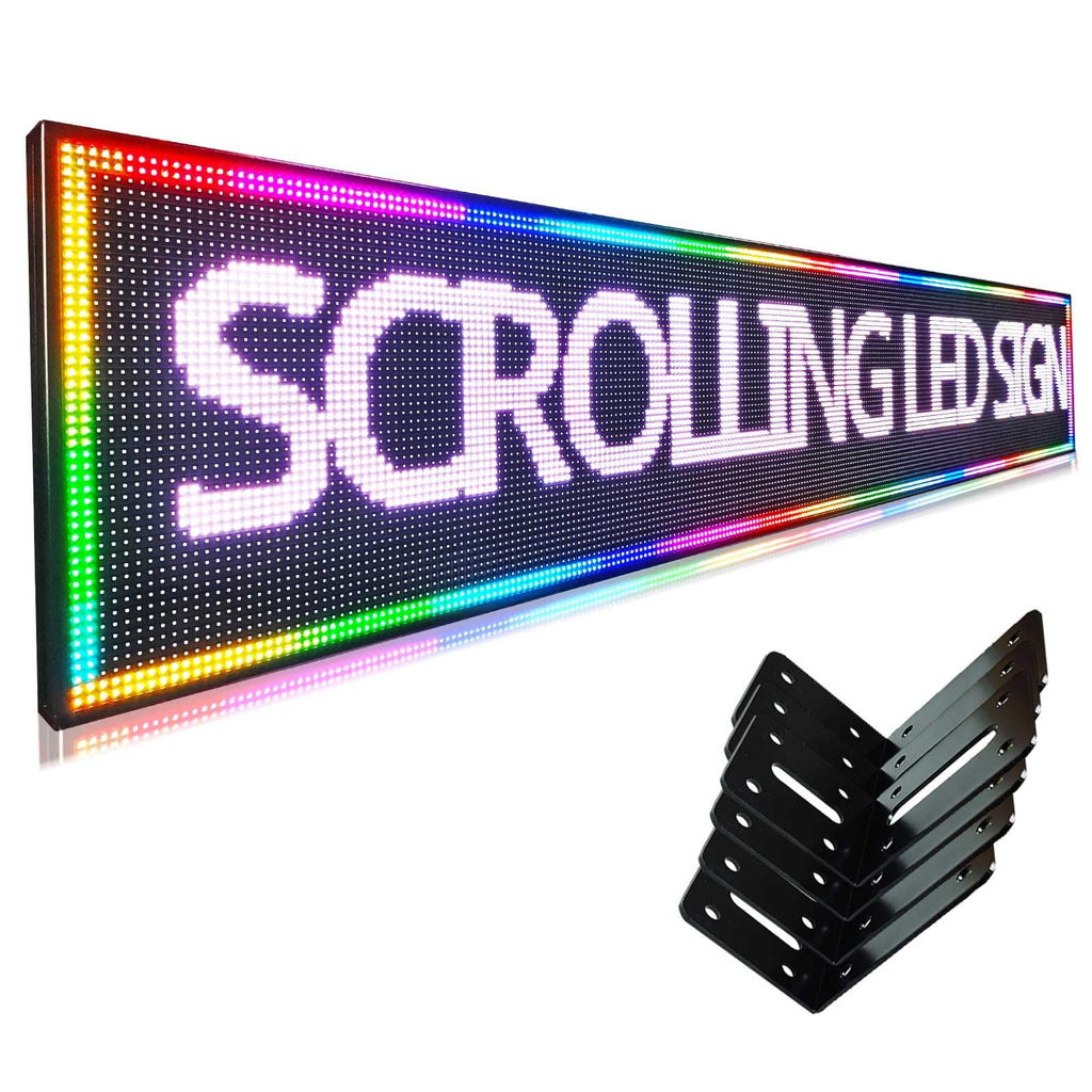 HS Programmable Scrolling Led sign Outdoor Digital Open Neon P10 39''x14''