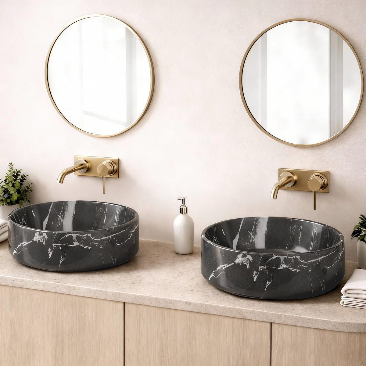KES 16 Inch Round Vessel Sink, Bowl Sink for Bathrooms, White Ceramic