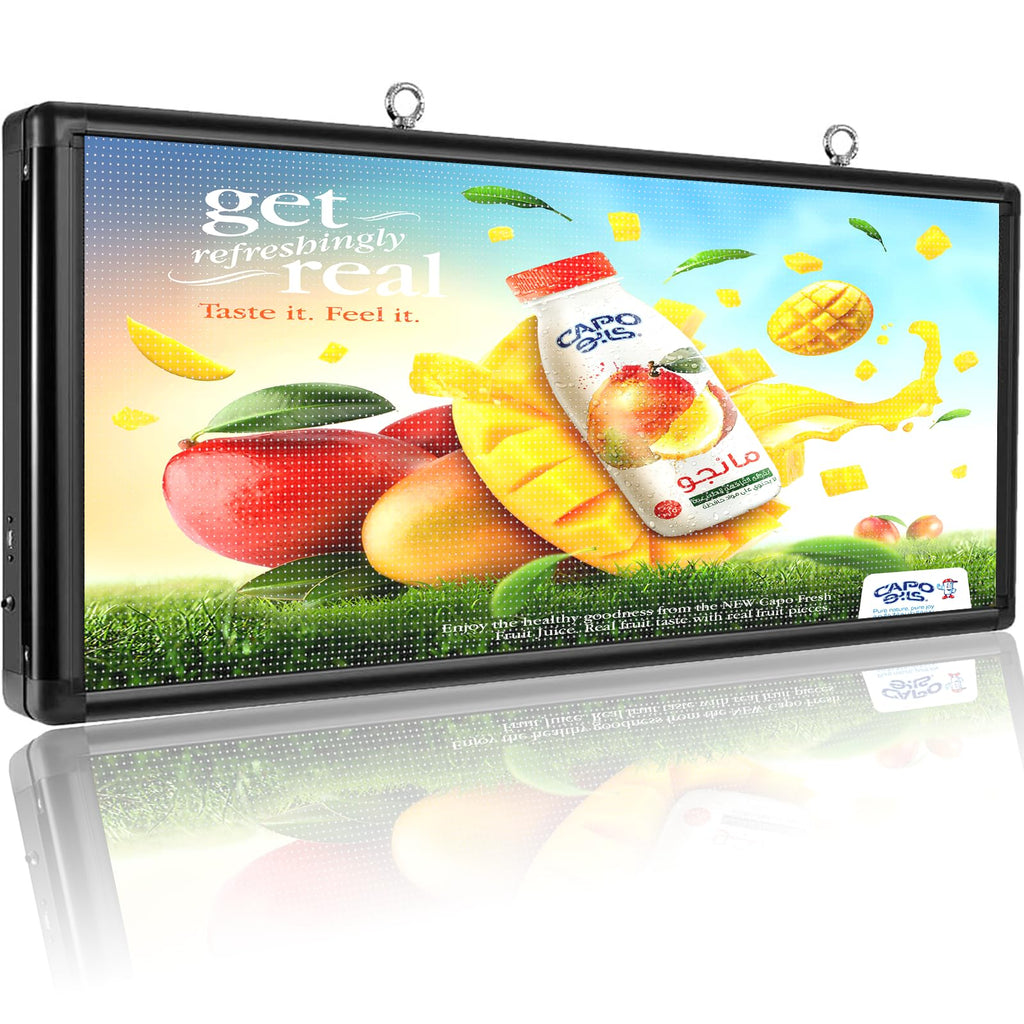P10 Outdoor Led Sign WiFi Programmable with High Brightness Scrolling LED Sign for Business Digital Advertising Display Electronic Message Board (77''x14'')