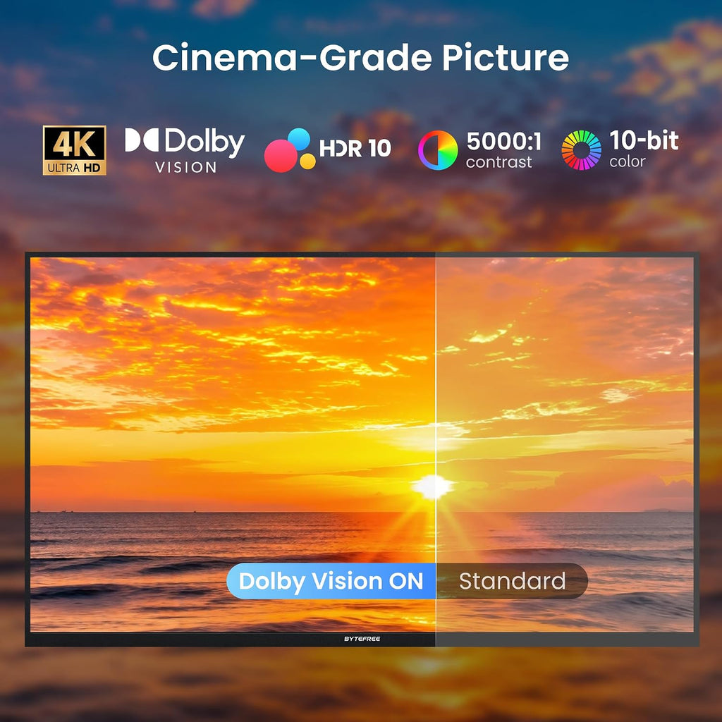 55 inch Outdoor TV 4K UHD Smart Google TV, 1500 Nits IP55 Waterproof, HDR10, Dolby Vision & Atmos, 178Â° Wide Viewing Angle, Anti Glare, Partial Sun, WiFi & Bluetooth, Patio Backyard Poolside