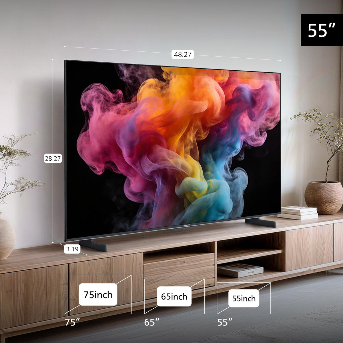 Panasonic W85 Series (2026 Model) 65-inch QD-Mini LED 4K UHD Glare Free Ultra Google TV, Local Dimming Supreme, HDR10+, Dolby Vision, Dolby Atmos, Game Mode - TN-65W85CPS