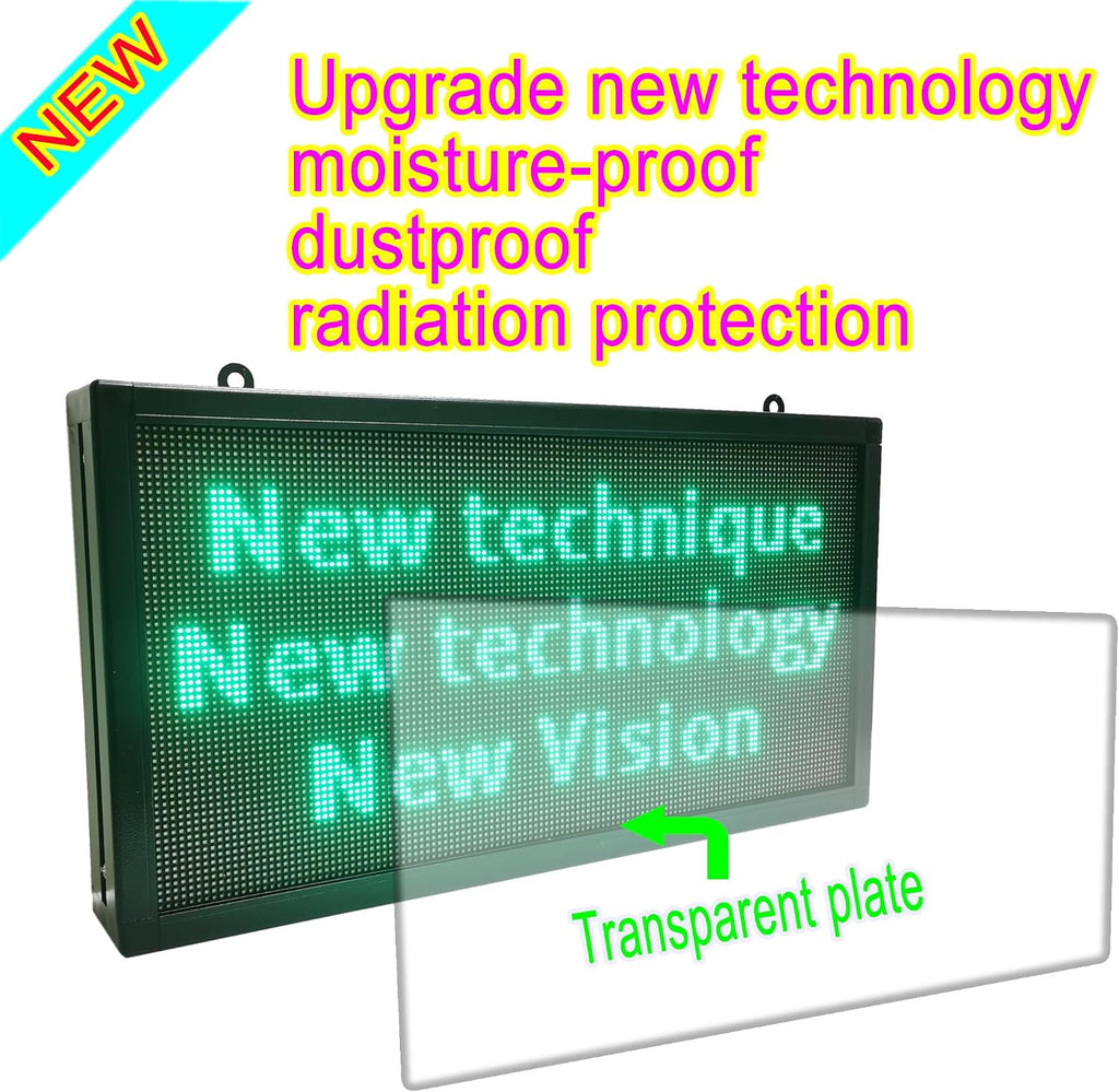 P3 Indoor Programmable LED Sign 16"x8.7", Full Color Message Display Board