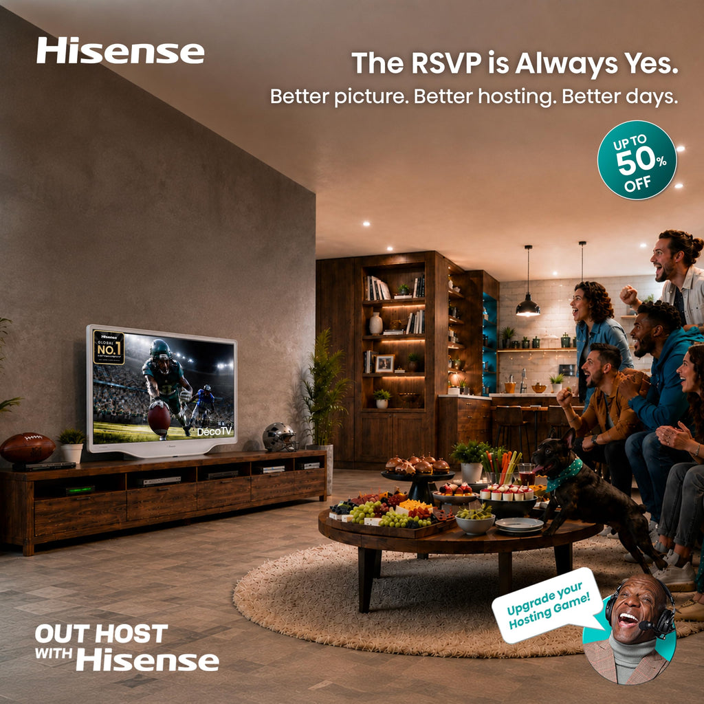 Hisense 43-Inch S5 DÃ©coTV Series Hi-QLED 4K UHD Smart Fire TV (43S5QF, 2026 Model) â Versatile Fit, HiâQLED Color, Dolby Vision & Atmos, VRR Gaming, Stream Live TV Without Cable