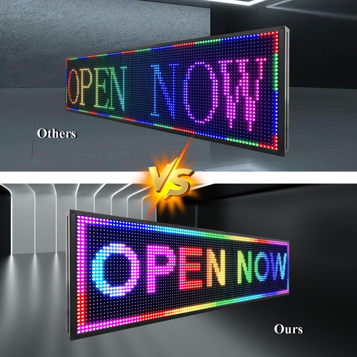 P10 Outdoor RGB Full Color WiFi Programmable Bright LED Scrolling Message Display Board 65âx14â Led Sign, Led Digital Sign Board, Perfect Solution for Store Advertising