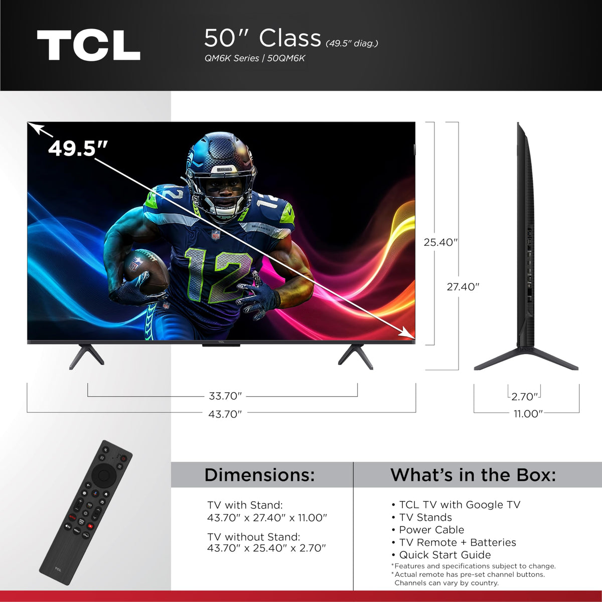 TCL 65-Inch QM64L Series | Mini LED QLED 4K HDR Gaming TV for Sports & Movies | 65QM64L, 2026 | 144Hz VRR, Dolby Vision Atmos, Alexa+ Voice Remote, Amazon Exclusive Smart Fire TV
