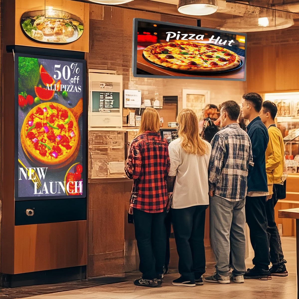 P10 Programmable LED Sign, 40"x14" Scrolling LED Sign for Business, Waterproof LED Display with WIFI & USB Control, 96x32 Pixels SMD Technology Digital Advertising Sign for Shop, Hotel, Store, Restaurant