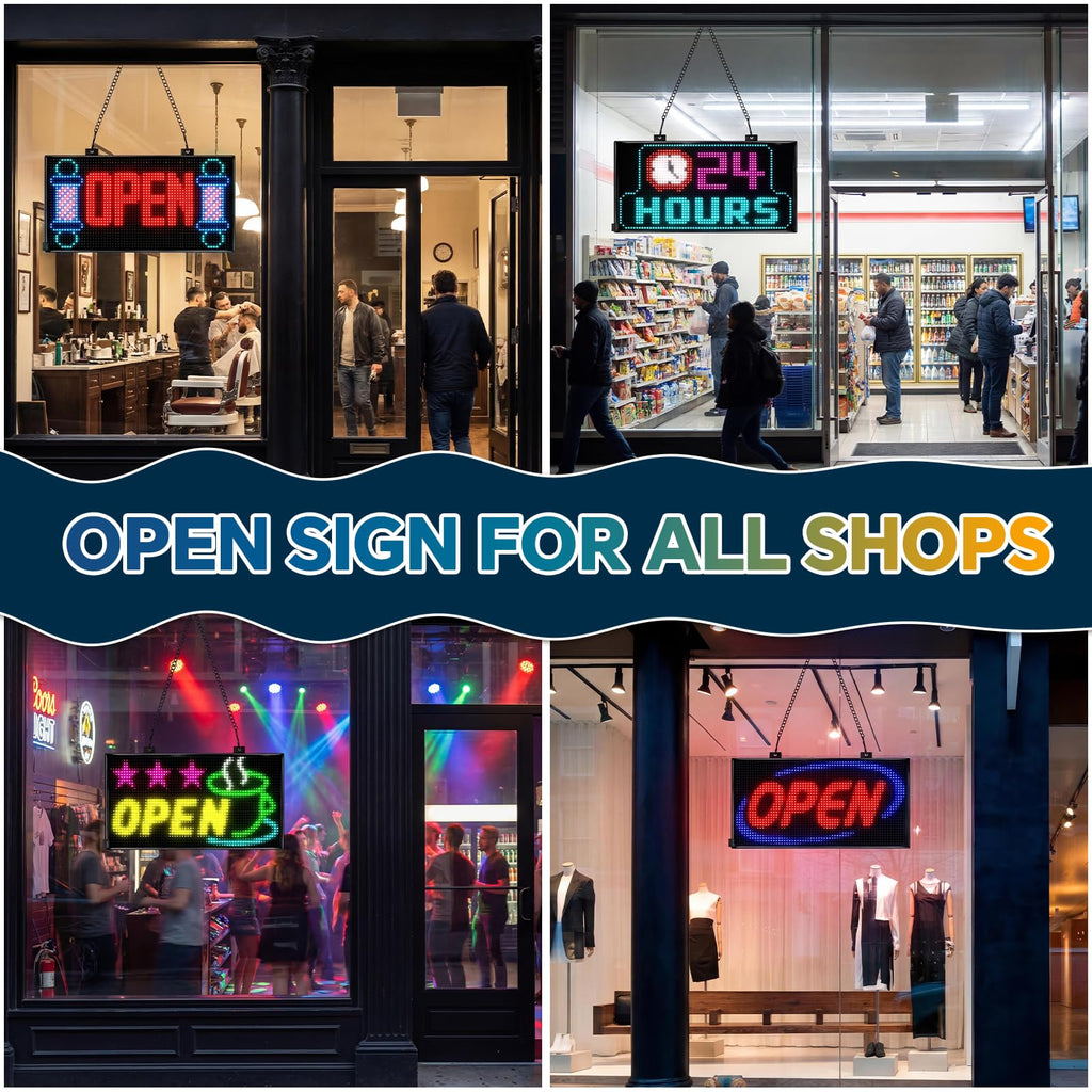 Rayhome 58''x8'' Large Multiple Programmable LED Sign, Full Color Bright Scrolling LED Signs, Bluetooth APP Control Custom Text Pattern Animation digital Display for Store Hotel Bar