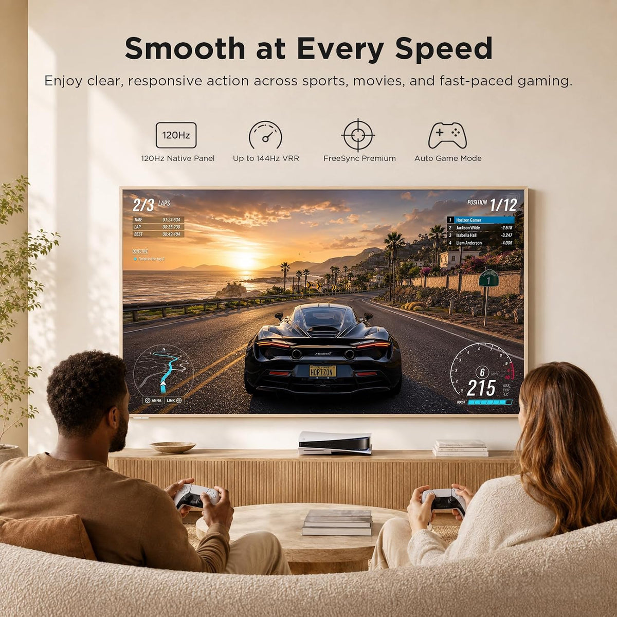 TCL 55" NXTVISION Series Picture Frame TV, Google Smart TV QLED 4K, 55A300W