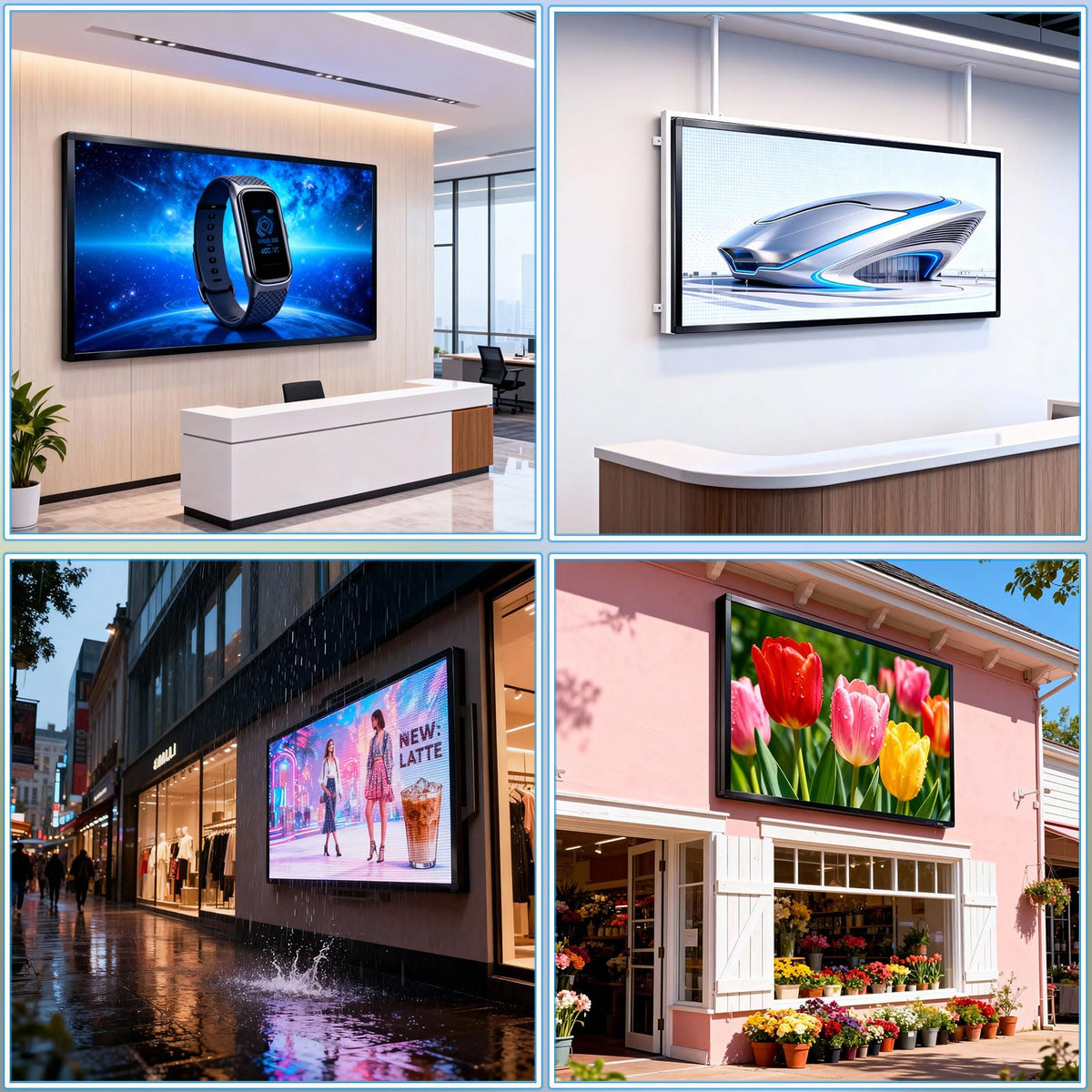 P3 Programmable Scrolling Custom Led Sign Outdoor Digital For Business Display Screen WiFi Control Electronic Message Board Store Advertising Ticker Word Light Bar Open Pixel Panel 40"x18'