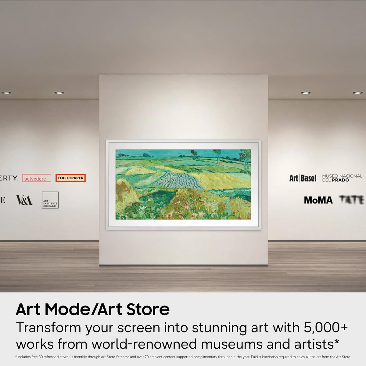Samsung 55-Inch Class The Frame LS03HE Series Samsung Vision AI Smart TV (2026 Model, 55LS03HE) Glare Free with QLED, Art Mode Store, Slim Fit Wall Mount Included, Alexa Built-in