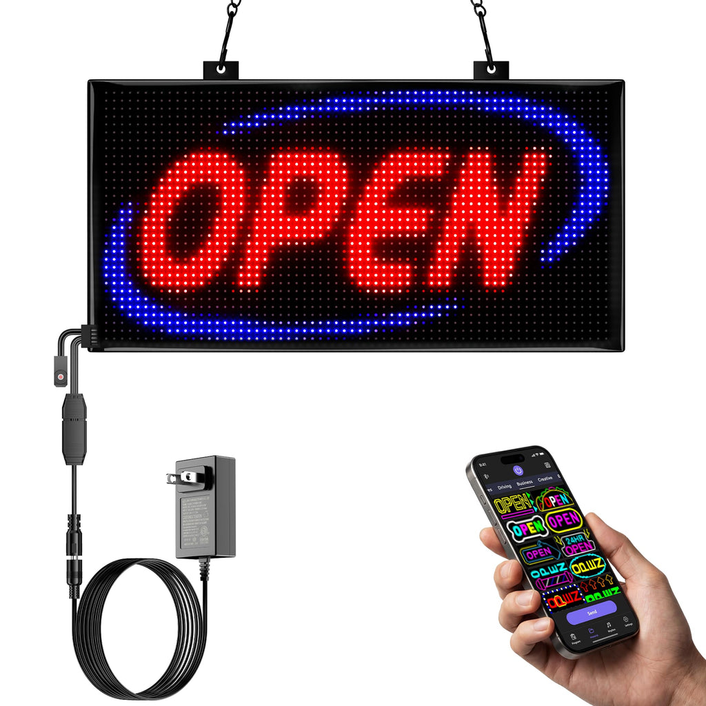 LED signs for business,APP control DIY text,LED window ads display screen