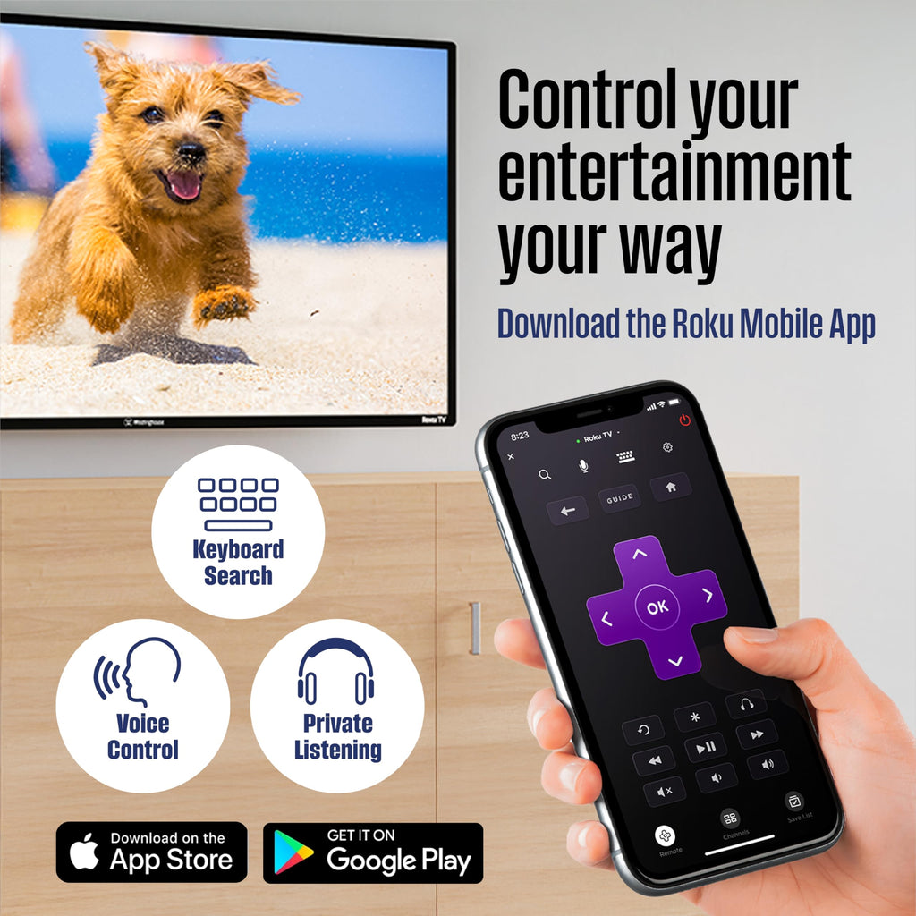 Westinghouse Roku TV - 24 Inch Smart TV, HD Television with Wi-Fi Connectivity and Mobile App, Flat Screen, Bluetooth, Compatible with Apple AirPlay, Alexa and Google Assistant