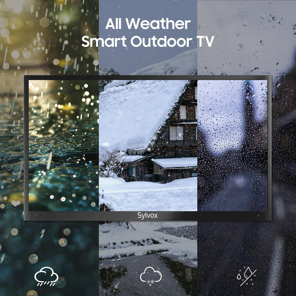 SYLVOX 43 Inch Outdoor TV, Weatherproof Google TV, IP56 Waterproof TVs