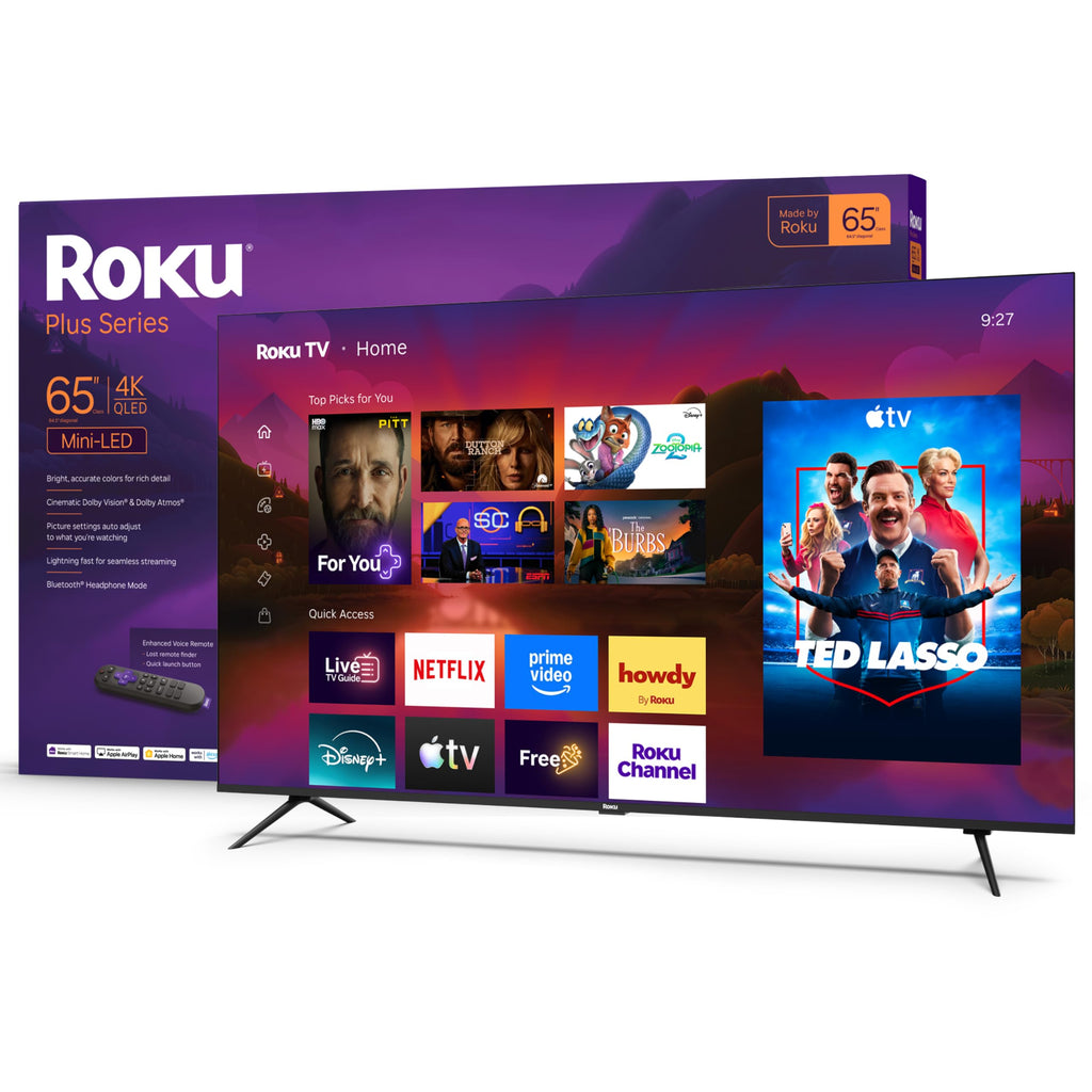 Roku 55-Inch Plus Series Smart TV - 4K QLED Mini-LED TV - RokuTV