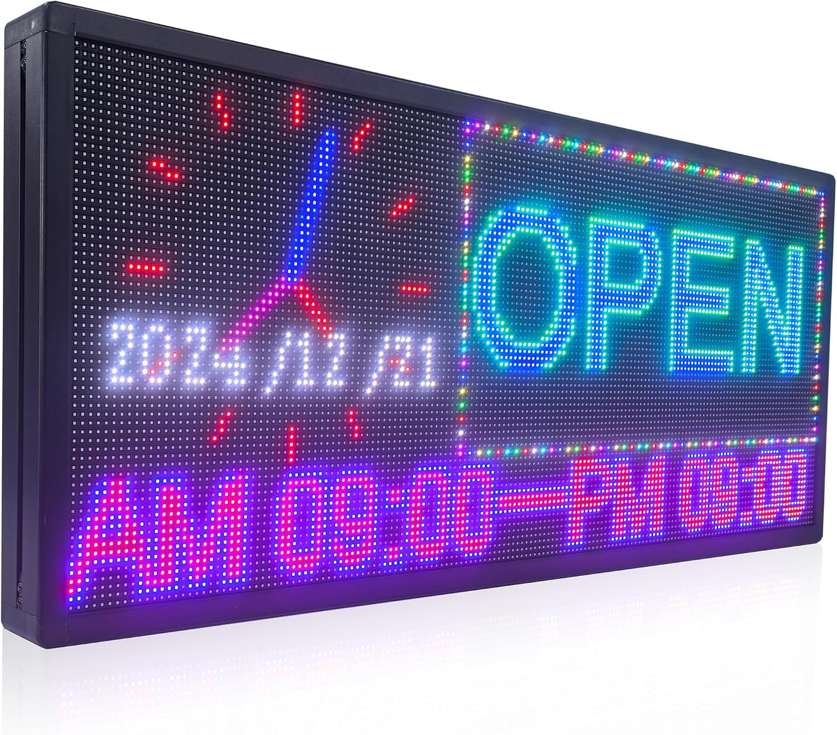 P6(40" * 17") Digital Programmable Scrolling Led Sign Scrolling Outdoor For Business message Board Display Screen Electronic Menu Board Wifi Control Word Light