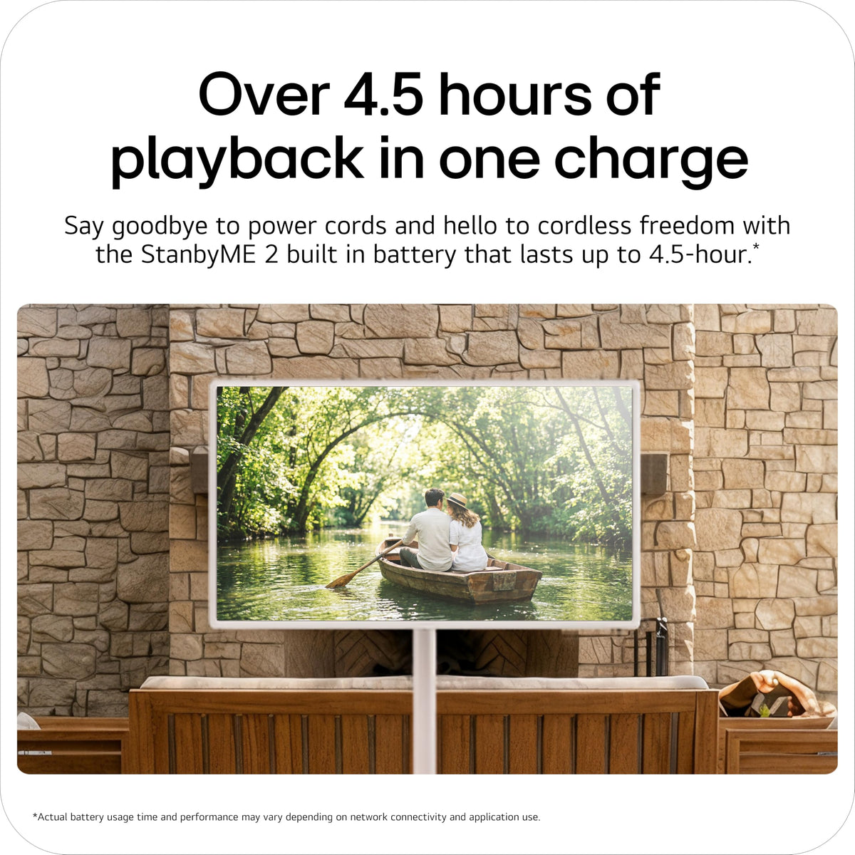 LG 27-Inch StanbyME 2 with Folio Cover, Portable Touch Screen TV, Dolby Vision, HDR10, Filmmaker Mode, Built-in Battery, Full Swivel Rotation (27LX6TYGA, 2025)