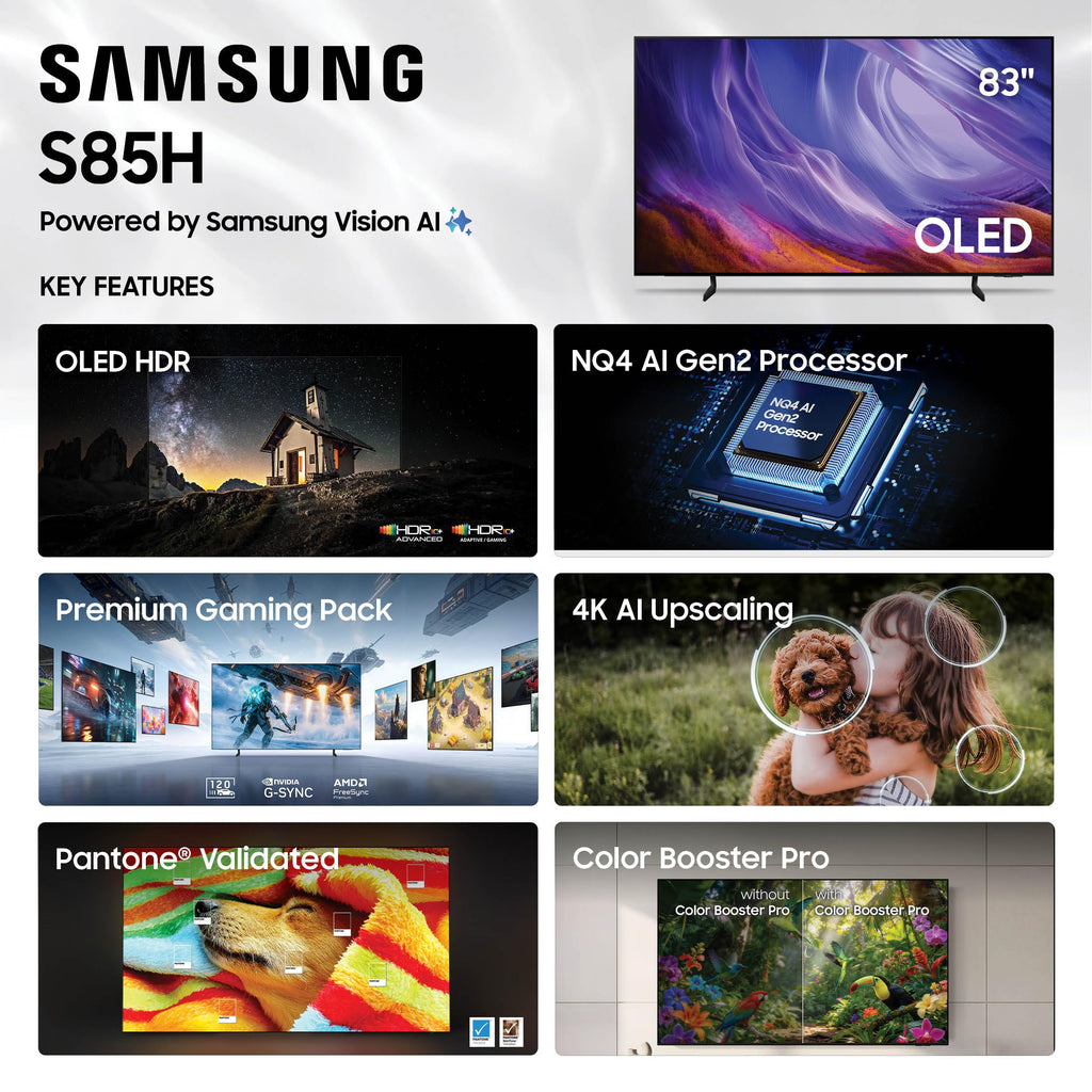 Samsung 48-Inch Class S85H Series, OLED, 4K, Smart TV, 2026 Model