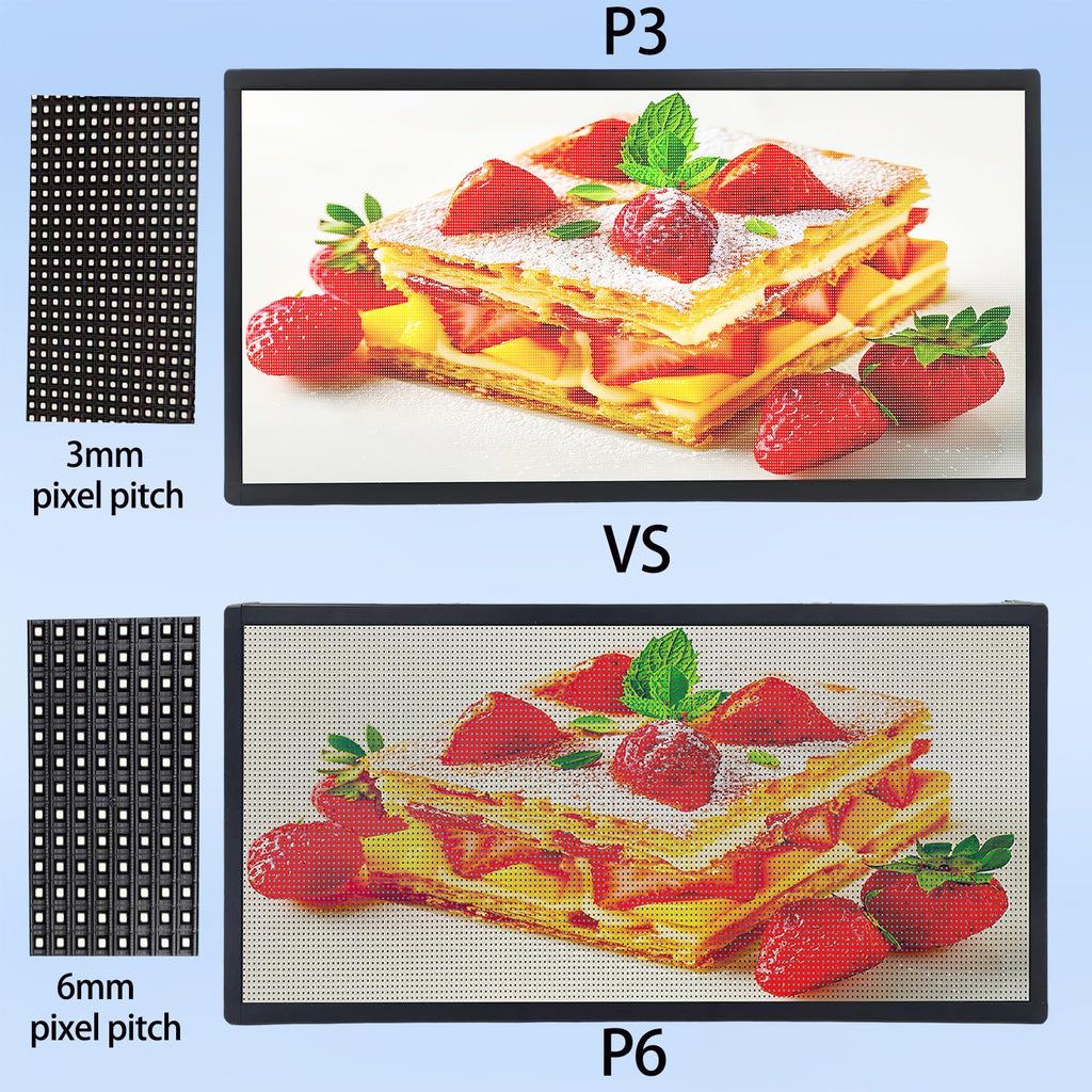 P10 Programmable LED Sign, 40"x14" Scrolling LED Sign for Business, Waterproof LED Display with WIFI & USB Control, 96x32 Pixels SMD Technology Digital Advertising Sign for Shop, Hotel, Store, Restaurant