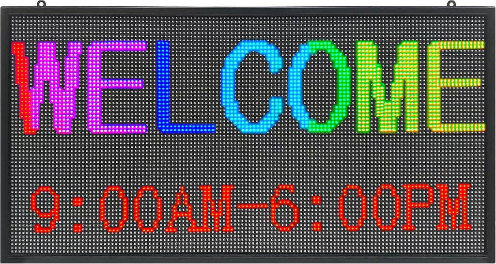 P3 Indoor Programmable LED Sign 16"x8.7", Full Color Message Display Board