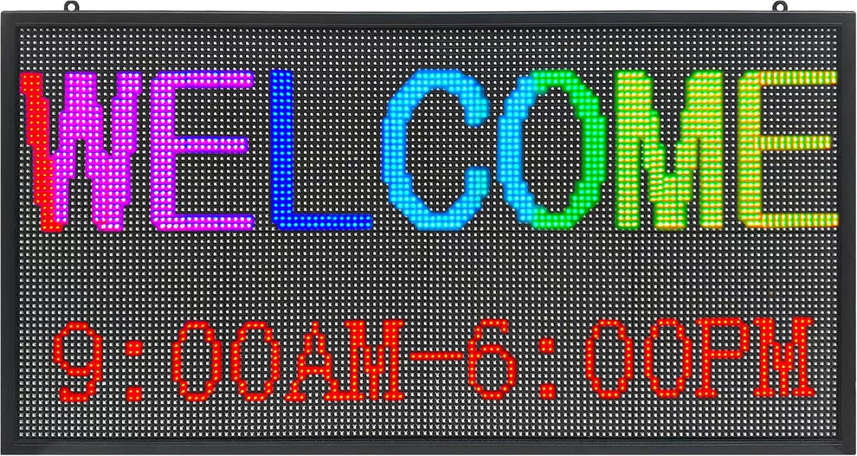 P3 Indoor Programmable LED Sign 16"x8.7", Full Color Message Display Board