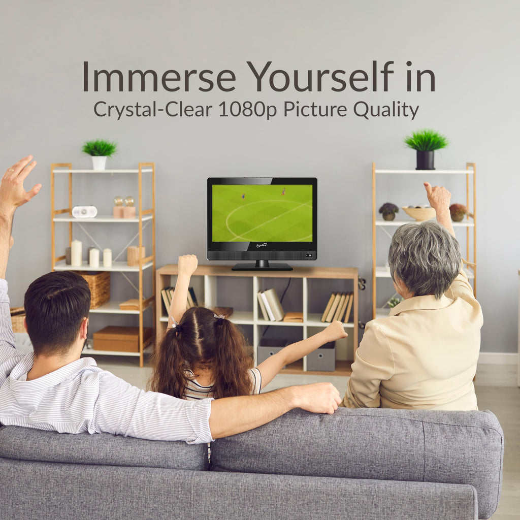 Supersonic SC-1920VTV 18.5inch Smart AC/DC LED TV, Powered by VIDAA, 1080p, WiFi, Built-in Speakers, USB, 3X HDMI ARC, for Kitchen, RV, Boat, Truck, Playroom, Dorm Room, Remote, DC Car Cord Included