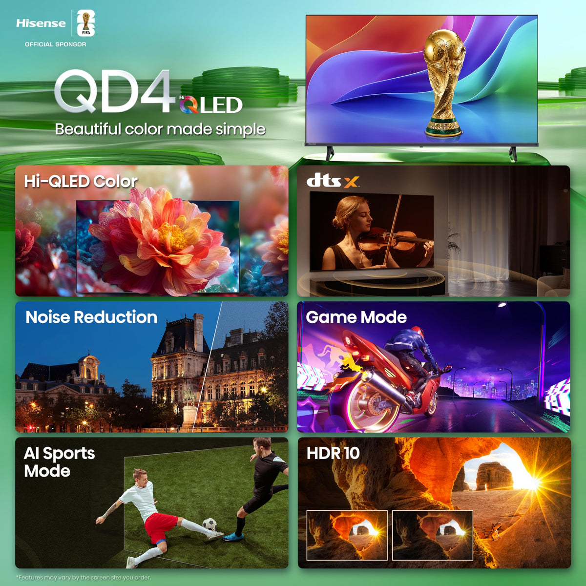 Hisense 40QD4SV 40 inch Class QD4 Series FHD Hi-QLED Smart VIDAA TV